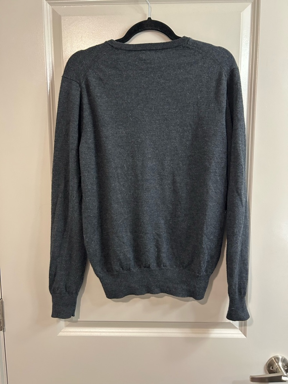 Polo by Ralph Lauren Crewneck Washable Merino Wool Sweater - Charcoal Gray - Picture 5 of 5